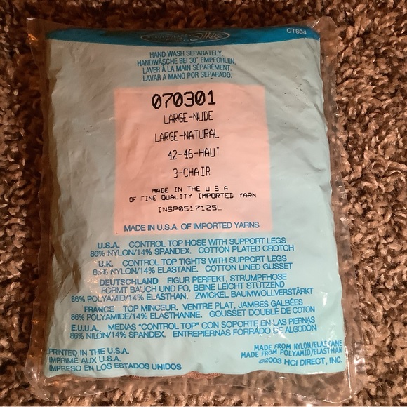 Silkies moderate control top sheer pantyhose, nude, size: L - Picture 4 of 9